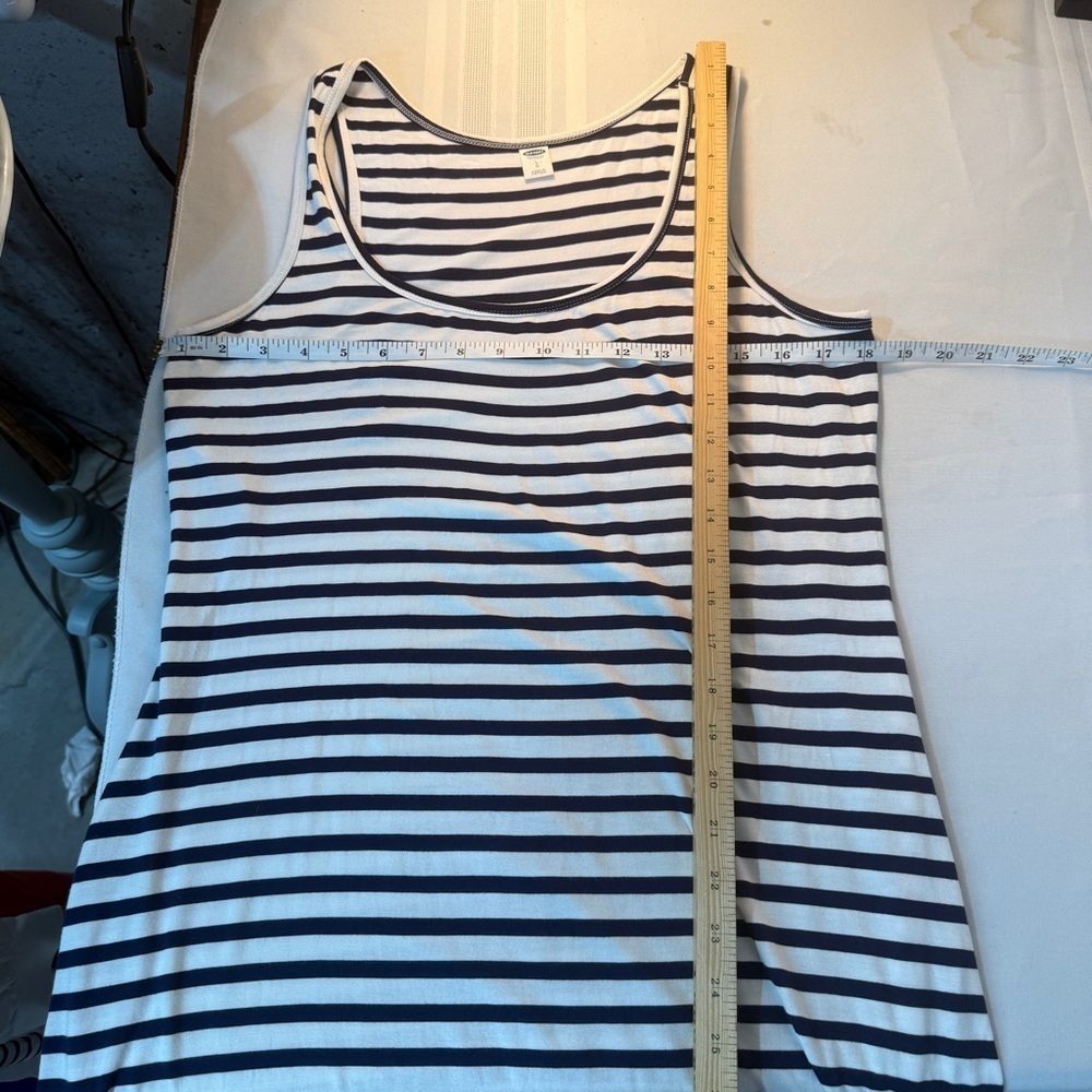 Old Navy Black White Sleeveless Sheath Maxi Dress stretchy size large tropical - Picture 7 of 9
